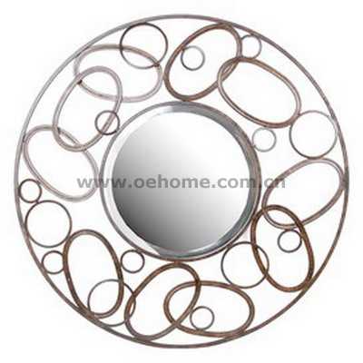 8375 Decorative modern hanging metal wall mirror